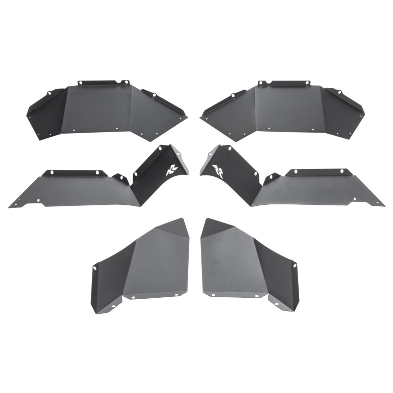 Jeep Wrangler JL Rear Inner Fender Liners - Rear - Rugged Ridge - Aluminum - Black - `18-`22