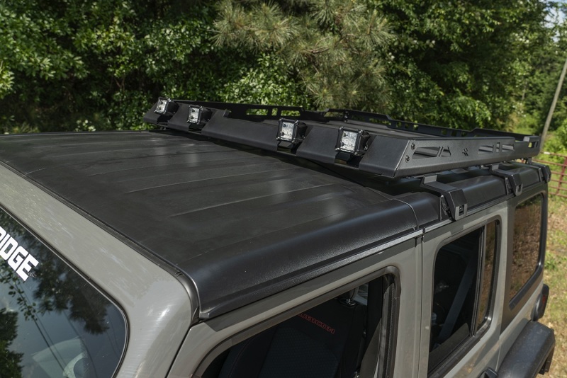 Jeep Wrangler JL Roof Rack with Basket - Rugged Ridge - `18-`21