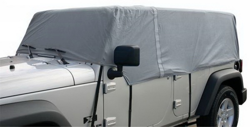 Jeep Wrangler JK Car Cover - Rampage - 4 Layer - Grey - `07-`18
