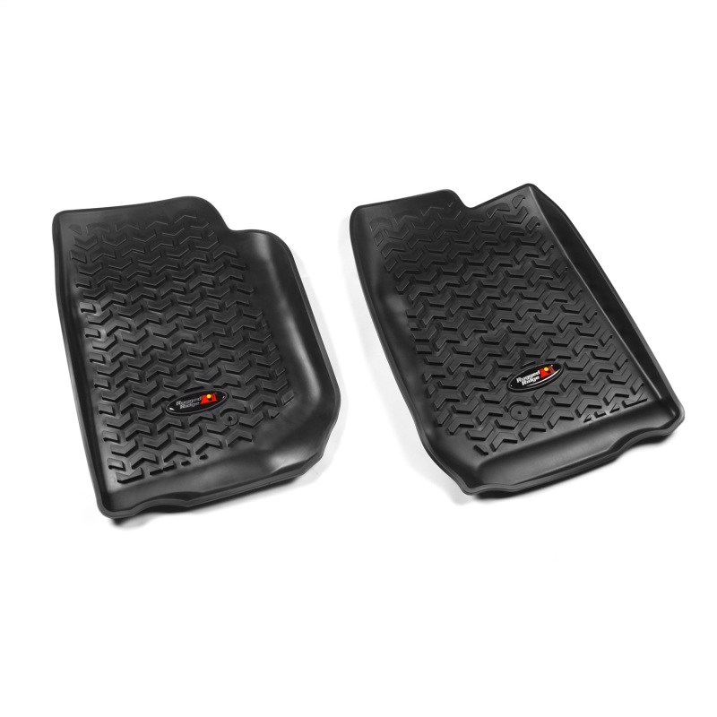 Jeep Wrangler JK Floor Liner - Front - Rugged Ridge - All Terrain - Black - `07-`18