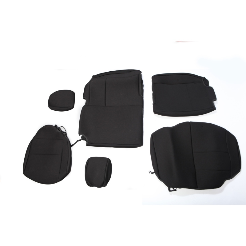 Jeep Wrangler JK Neoprene Seat Covers - Rear - Rugged Ridge - Black - `07-`18