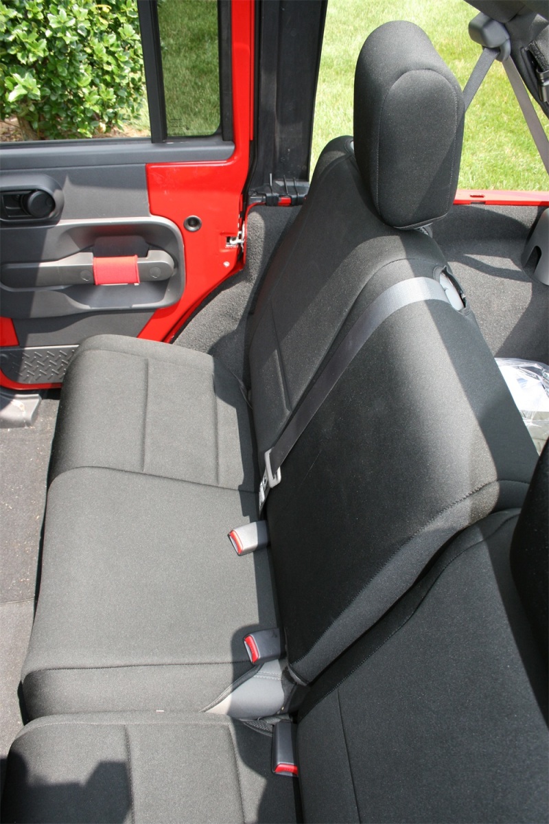 Jeep Wrangler JK Neoprene Seat Covers - Rear - Rugged Ridge - Black - `07-`18
