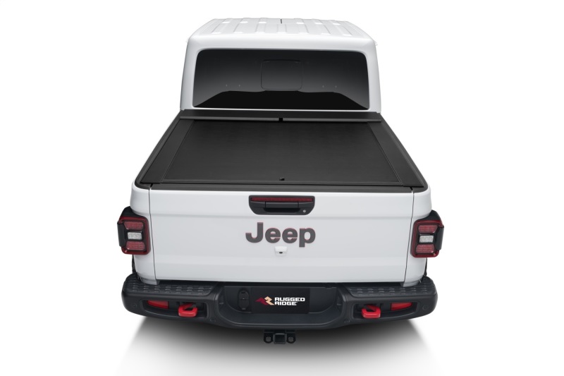 Jeep Gladiator Tonneau Cover - Rugged Ridge - Armis Retractable Locking Bed Cover - `20-`22