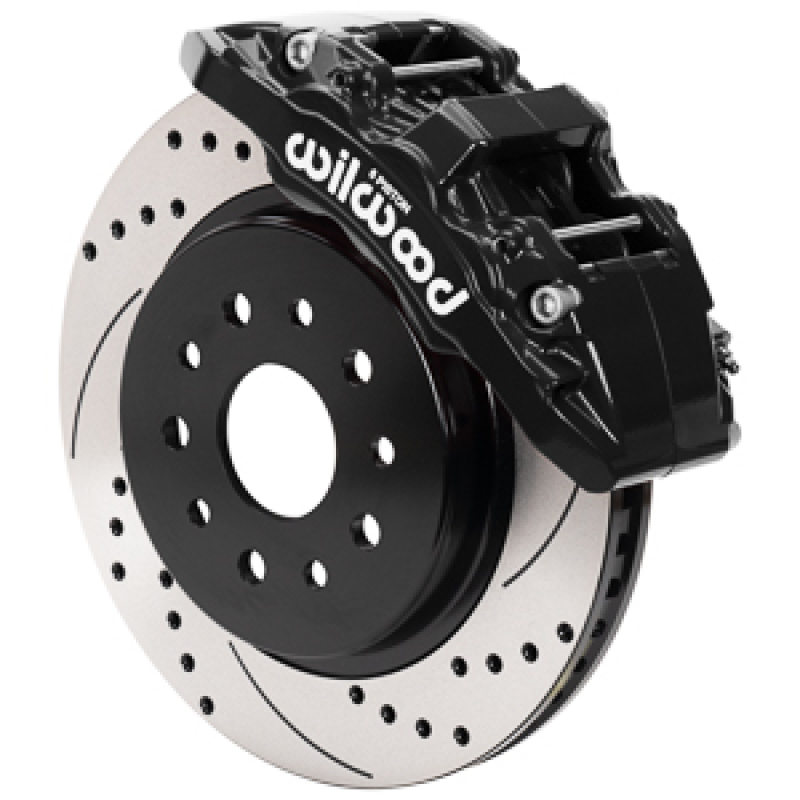 Jeep Gladiator Brake Kit - Front - Wilwood - Aero6-DM Slotted/Drilled Rotors + Ceramic Pads + Caliper Covers - `20-`22
