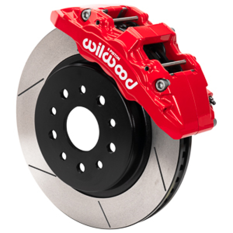 Jeep Gladiator Brake Kit - Front - Wilwood - Slotted Rotors + Aero6-DM - Red - `20-`22