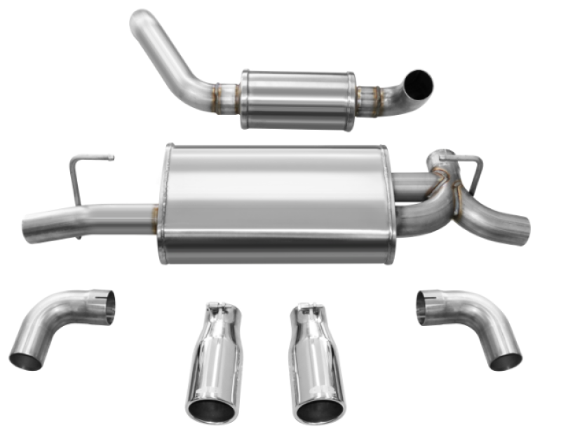 Jeep Wrangler JL Axle-Back Exhaust - Rear - CORSA Performance - Touring - Polished - `18-`24