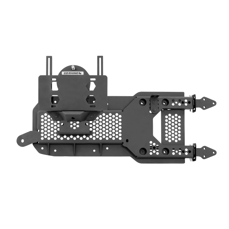 Jeep Wrangler JL Spare Tire Carrier - Rear - Go Rhino - Adjustable - Tex. Blk - `08-`22