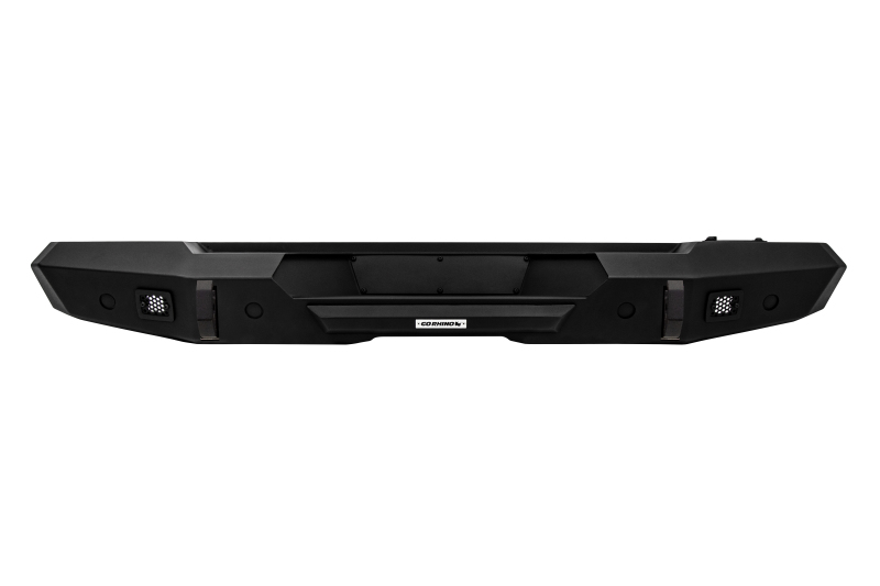 Jeep Wrangler JL Trailline Rear Straight Bumper - Rear - Go Rhino - Textured Black Finish - Black - `18-`20