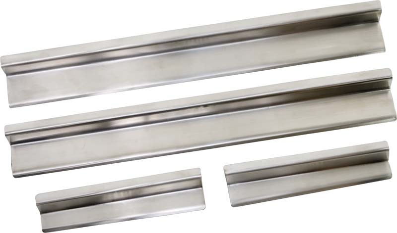 Jeep Wrangler JK Door Sill Plate - Kentrol - Polished Silver - `07-`18
