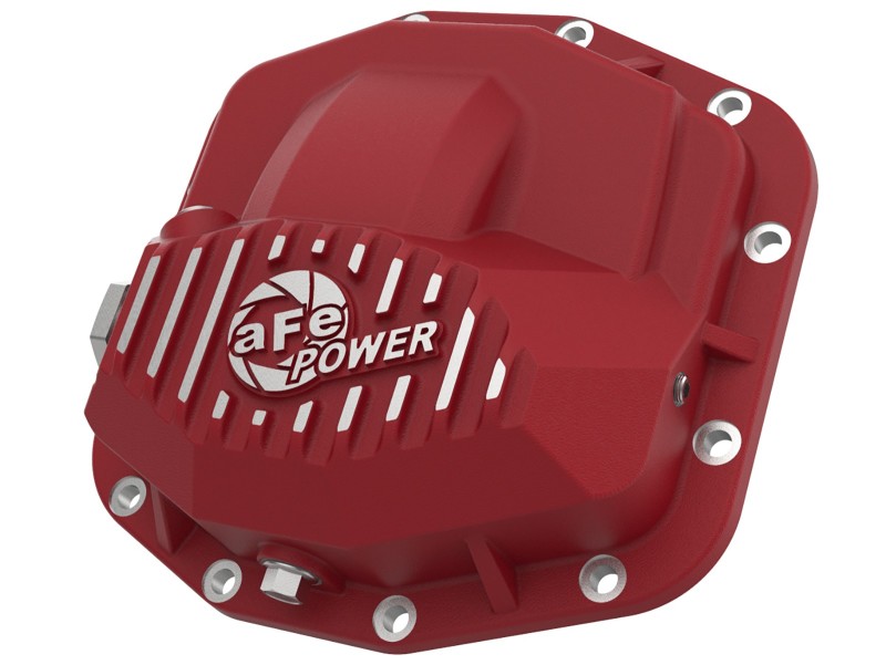 Jeep Gladiator Front Differential Cover - aFe - Pro Series w/ Machined Fins - Red - `20-`23
