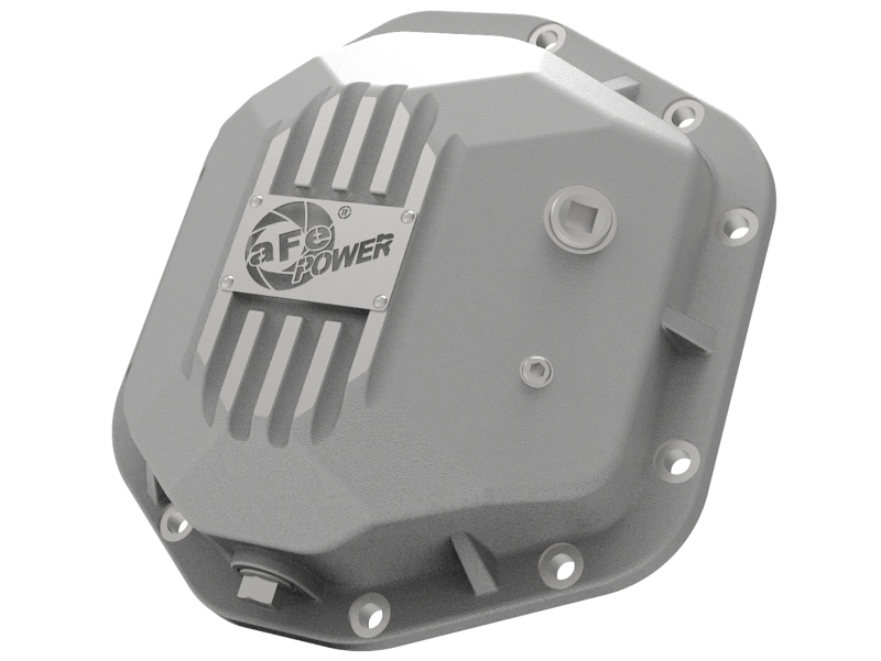 Jeep Wrangler JK Differential Cover - Rear - aFe - Street Series, with Machined Fins - Raw - `07-`18