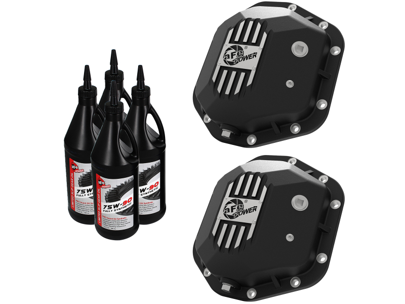 Jeep Wrangler JK Diff Cover - Front & Rear - aFe - Pro Series - Black - `97-`18