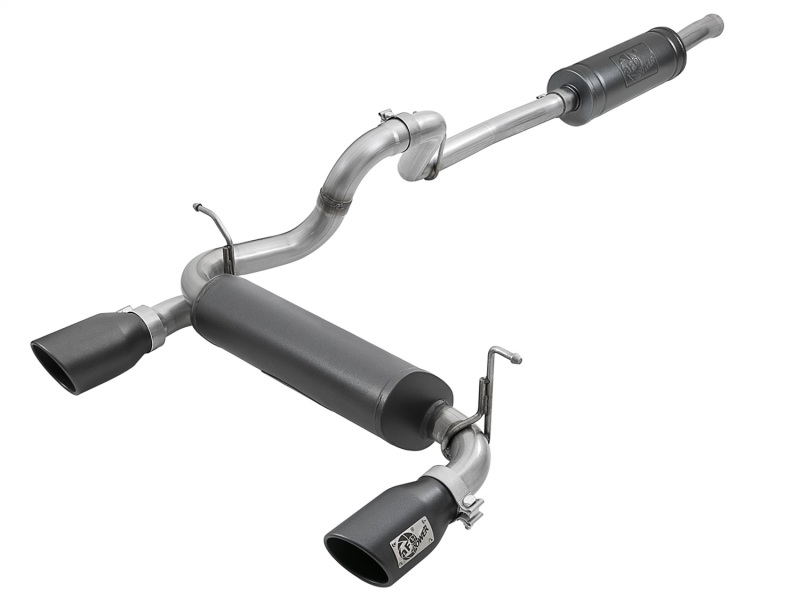Jeep Wrangler JL Exhaust Cat-Back - aFe - Rebel Series - Black - V6 3.6L - `18-`24
