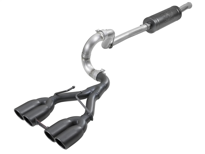 Jeep Wrangler JL Exhaust Cat Back - aFe - Rebel Series - Black - V6-3.6L - `18-`24