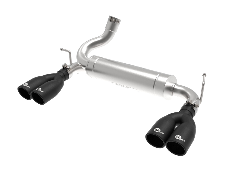 Jeep Wrangler JK Exhaust Axle Back - aFe - Vulcan Series - Black - V6-3.6/3.8L - `07-`18