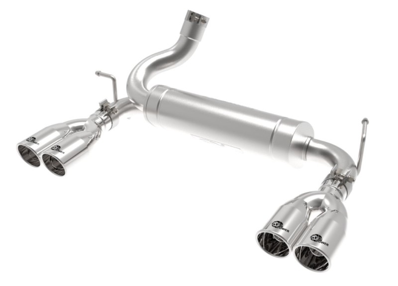 Jeep Wrangler JK Exhaust Axle Back - Rear - aFe - Vulcan Series 2.5in 304 SS - Polished - V6-3.6/3.8L - `07-`18