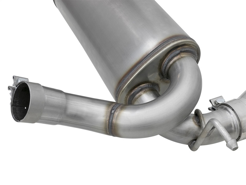 Jeep Wrangler JK Axle-Back Exhaust - Rear - aFe - Rebel Series 2.5in 409 SS - Polished - 3.6L/3.8L - `07-`18