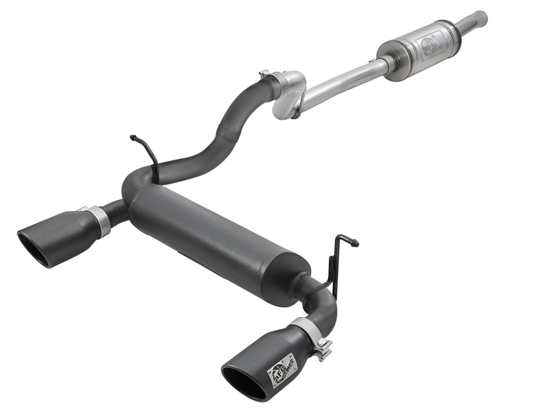 Jeep Wrangler JL Exhaust Cat Back - Rear - aFe - Rebel Series - Black - 3.6L - `18-`24