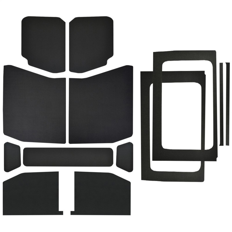 Jeep Wrangler JL Complete Headliner Kit - DEI - Boom Mat - Black Leather Look - `18-`23