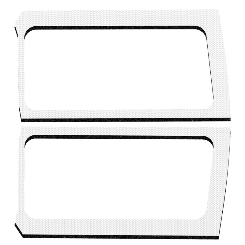 Jeep Wrangler JL Side Window Trim Kit - Rear - DEI - White - `18-`23