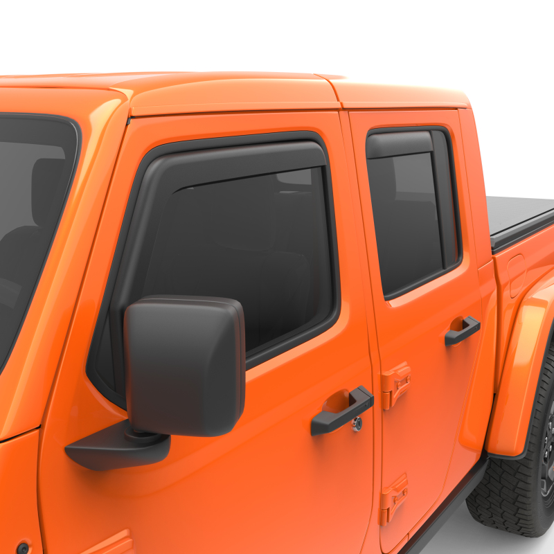Jeep Wrangler JL Window Visors Set - Front + Rear - EGR - In-Channel - Matte Black - 2018