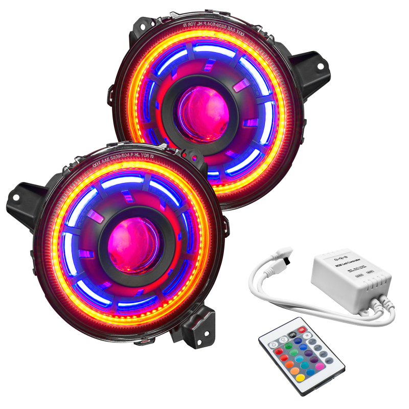 Jeep Gladiator Headlight Assemblies - ORACLE Lighting - Oculus ColorSHIFT Bi-LED Projector