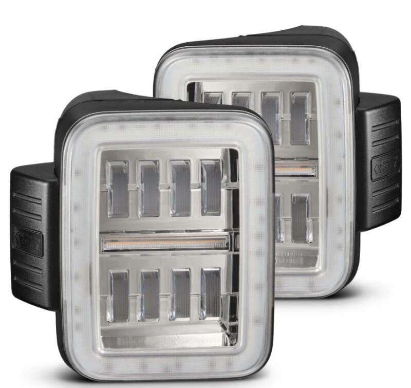 Jeep Gladiator Headlights - AlphaRex - NOVA-Series Prismatic LED - Chrome - `19-`24