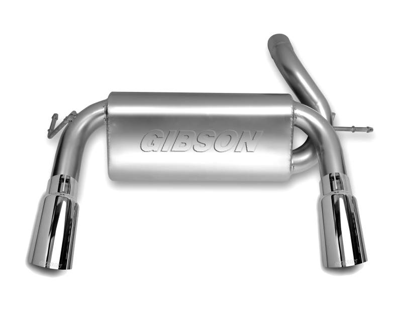 Jeep Wrangler JK Cat-Back Dual Split Exhaust - Rear - Gibson - Stainless - Black - 3.6L - `07-`17