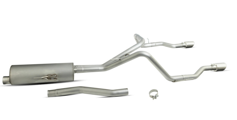 Jeep Gladiator Performance Exhaust - Rear - Gibson - Cat-Back, Dual Split - Polished Stainless - 3.6L - `20-`22