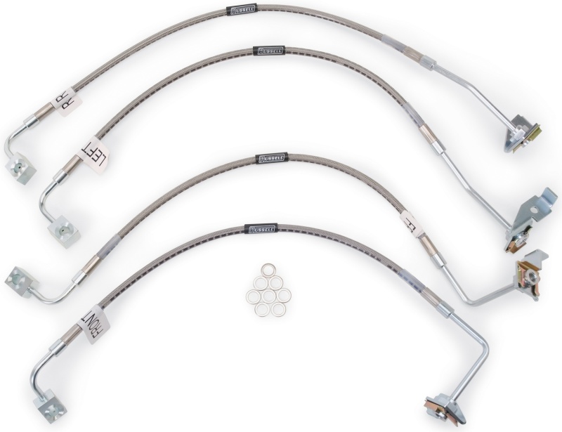 Jeep Wrangler JK Brake Line Kit - Russell - Street Legal, 4in Lift - `07-`08
