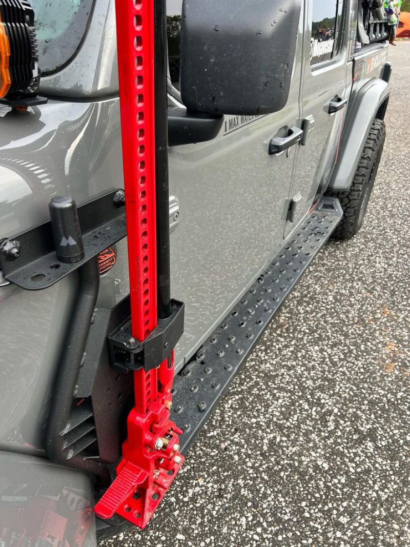 Jeep Gladiator Jack Mount - Front Driver Side - Go Rhino - Hi-Lift Jack - Textured Black - `18-`24