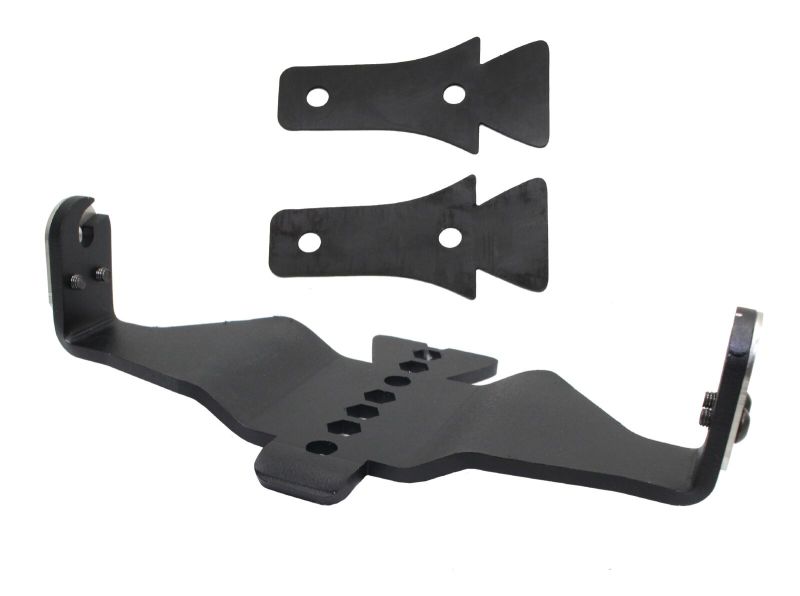 Jeep Gladiator Light Mounts - Hood Hinge - Go Rhino - Two 6in Single Row - Textured Black - `18-`20