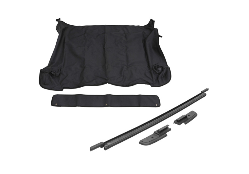 Jeep Wrangler JL Tonneau Cover w/ Tailgate Bar Kit - Rear - Rampage - Black Diamond - `18-`22