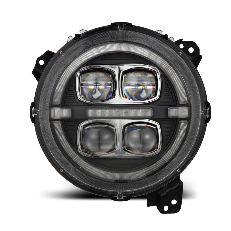 Jeep Gladiator Headlights - AlphaRex - NOVA-Series LED Projector - Black - `18-`24