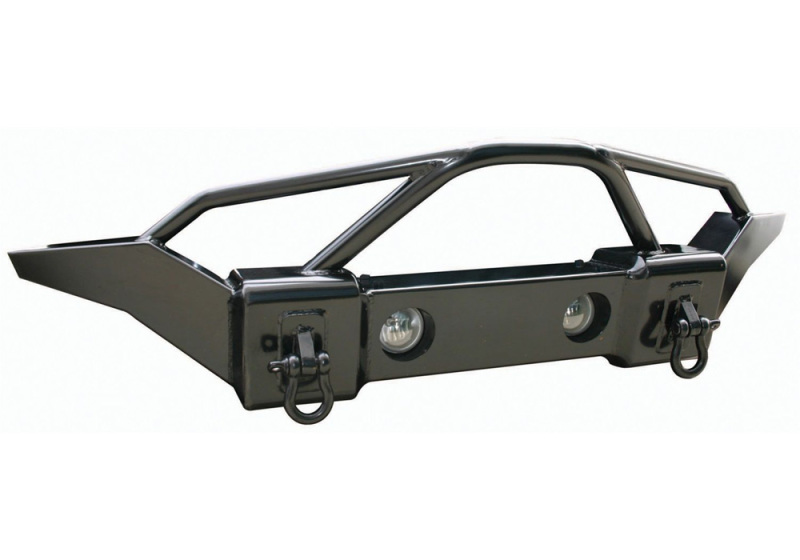 Jeep Wrangler JK Recovery Bumper - Front - Rampage - w/Stinger; Textured Finish - Black - `07-`18