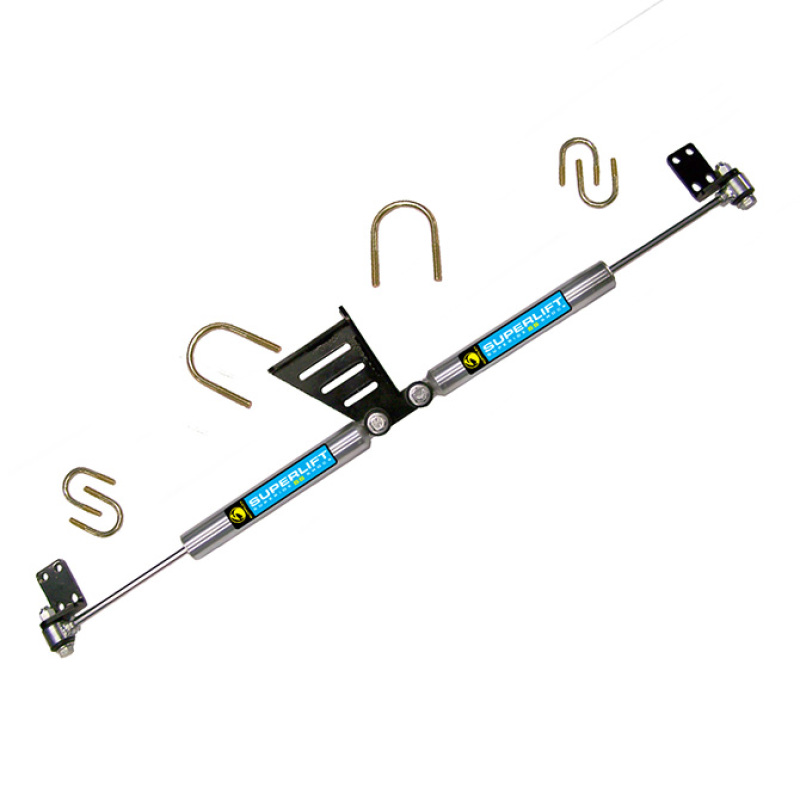 Jeep Wrangler JK High Clearance Dual Steering Stabilizer Kit - Superlift - Superlift SS by Bilstein (Gas) - `07-`18