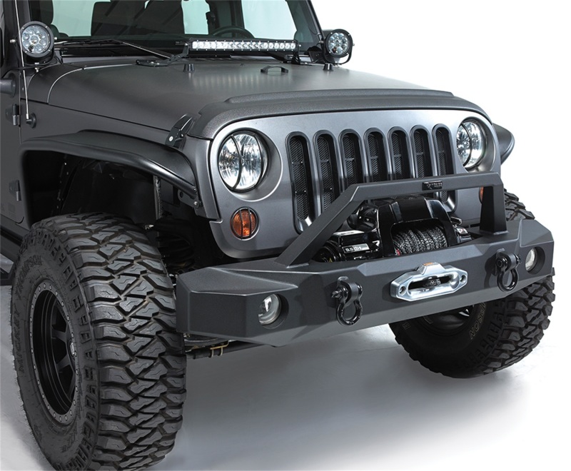 Jeep Wrangler JK Trailguard Front Bumper - Front - Rampage - TrailGuard - Black - `07-`18