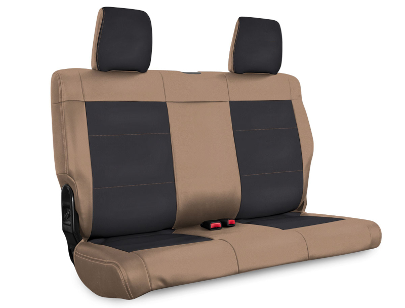 Jeep Wrangler JK Seat Covers - Rear - PRP Seats - Black/Tan - 2007