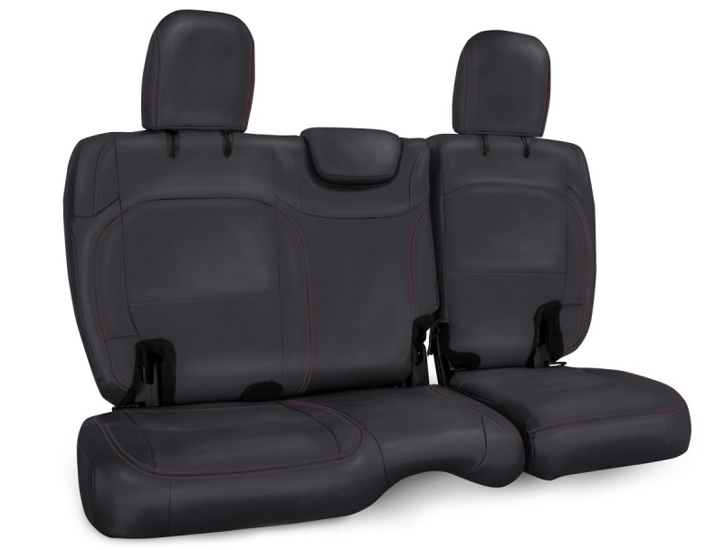 Jeep Wrangler JL Bench Cover - Rear - PRP Seats - Black w/ Red Stitching - `18-`24