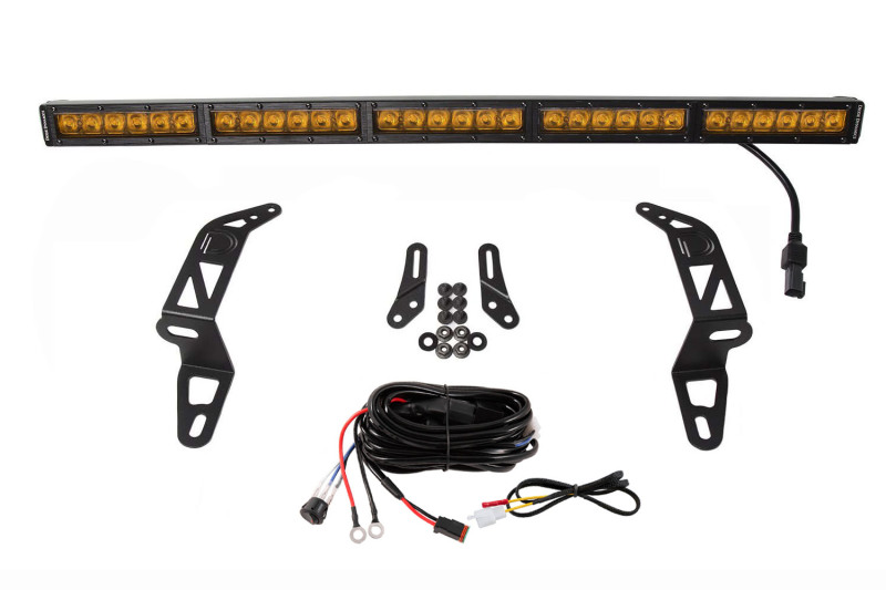 Jeep Gladiator LED Light Bars - Front - Diode Dynamics - SS30 Bumper Bracket Kit - Amber - `18-`21