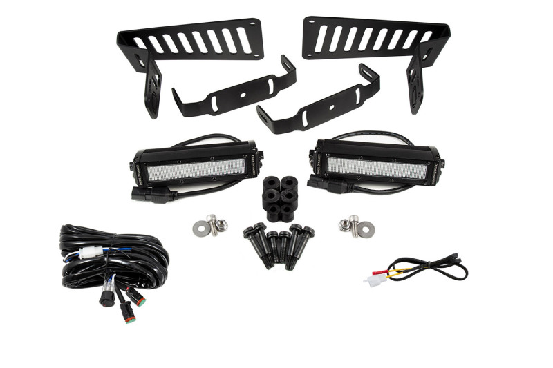 Jeep Gladiator LED Light Bars - Diode Dynamics - SS6 Cowl LED Bracket Kit - White - `18-`21