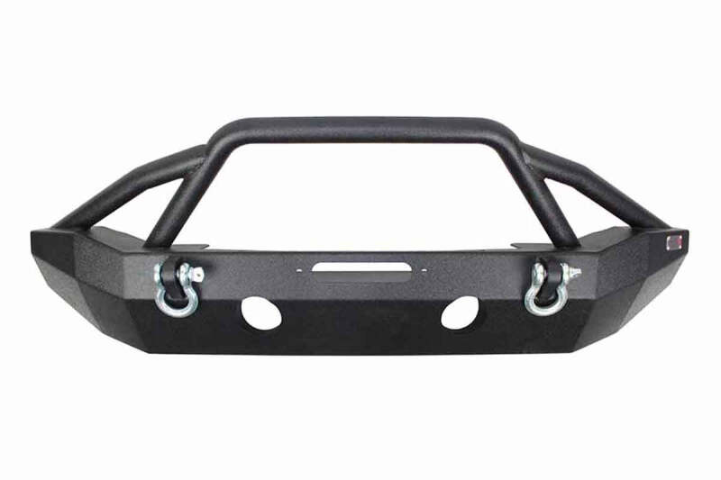 Jeep Wrangler JK Front Bumpers - Front - Fishbone Offroad - Full Width Winch - Black - `07-`18