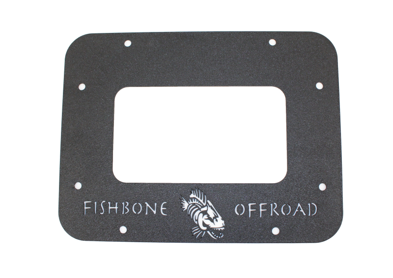 Jeep Wrangler JK Tailgate Plate - Fishbone Offroad - Black Textured Powercoat - `10-`18