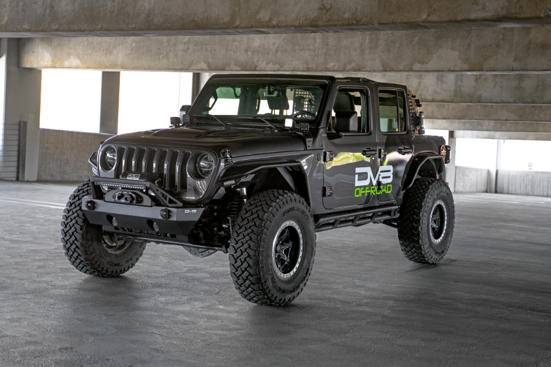 Jeep Gladiator Front Bumper - DV8 Offroad - FS-25 Stubby with Plated Bull Bar - `20-`23