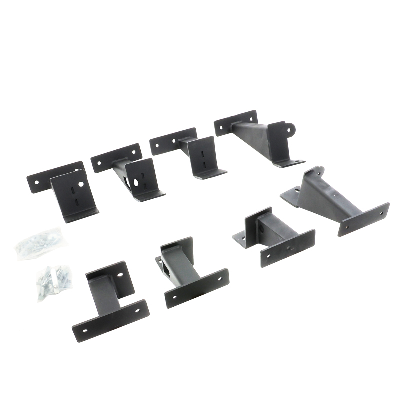 Jeep Gladiator Frame Slider Mounting Brackets - Go Rhino - Dominator Xtreme - Textured Black - 2020+