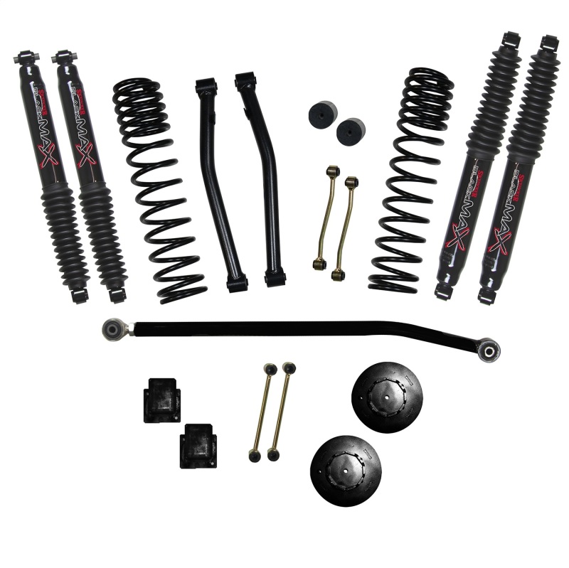 Jeep Gladiator Suspension Lift Kit - Skyjacker - 3.5in Fr 2in Rr w/ Black Max Shocks - Black - 2020+
