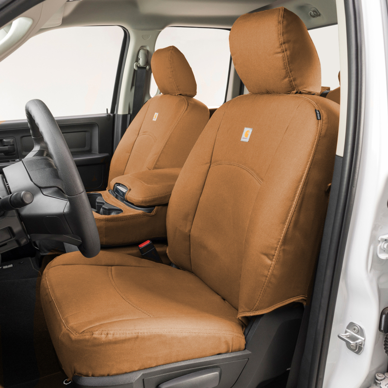 Jeep Gladiator Seat Covers - Front - Covercraft - Carhartt PrecisionFit Custom - Brown - `20-`24
