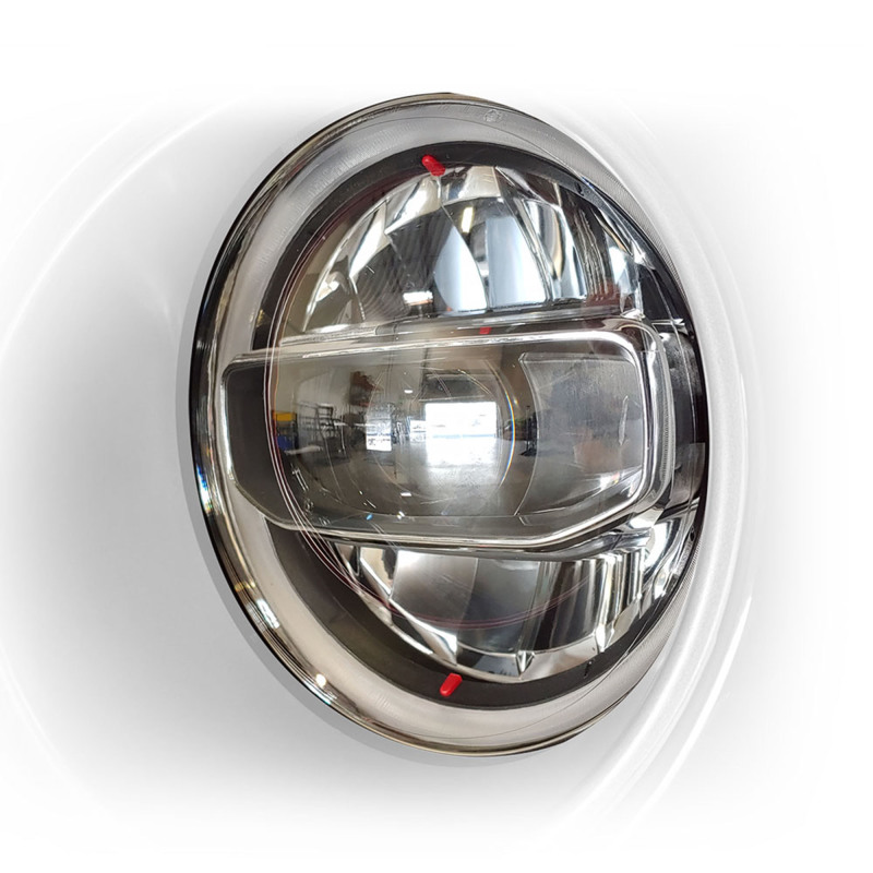 Jeep Gladiator Headlights - DV8 Offroad - LED Projector, Amber and White Halo - Chrome - 2020+