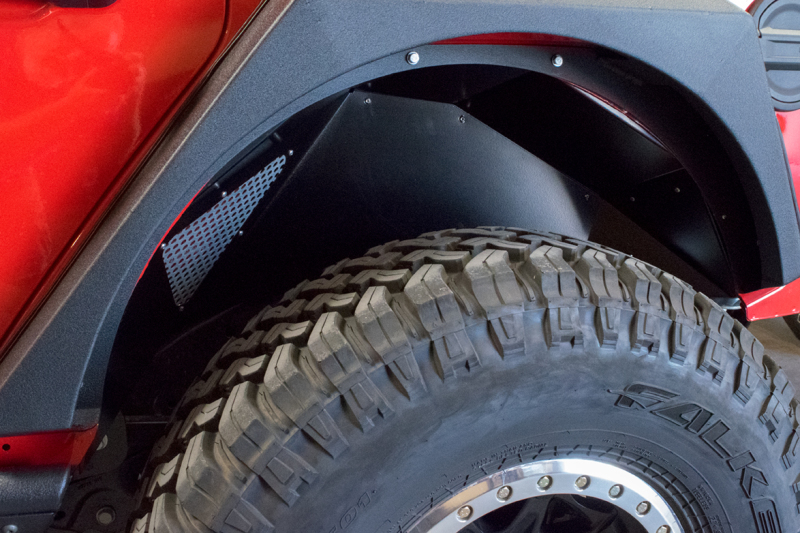 Jeep Wrangler JL Inner Fender Liners - Rear - DV8 Offroad - Black - 2018
