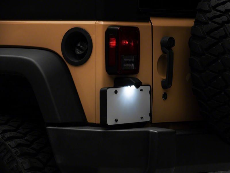 Jeep Wrangler JK License Plate Light - Raxiom - Axial Series LED - Black - `07-`18